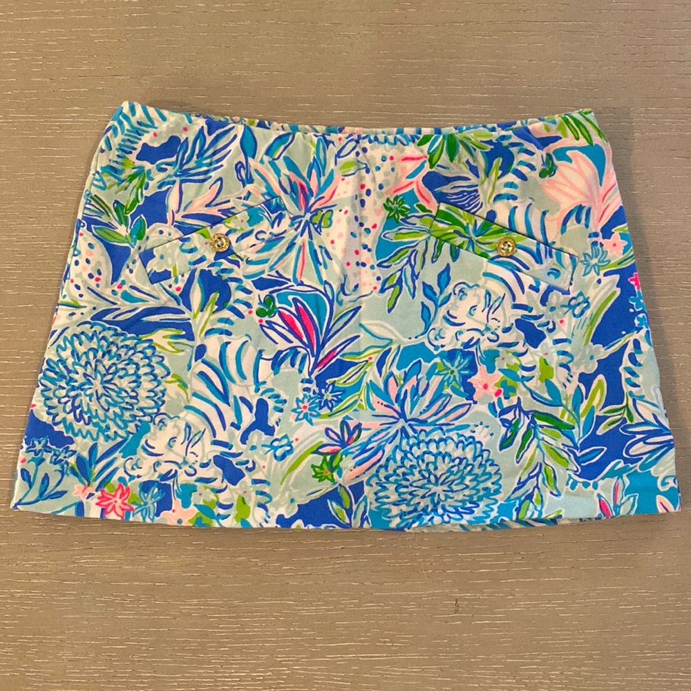 Lilly Pulitzer Lion Around Mini Madison Skort Girls L 8/10